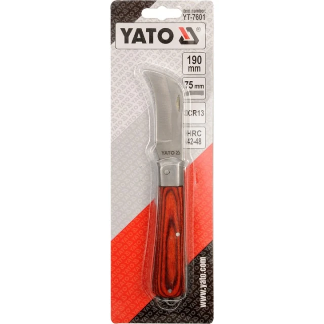 Ніж Yato монтерський серпак (YT-7601)