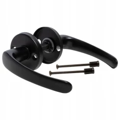 Ручка IMET дверна розділена лакована GAMAR WL Black (5906150390075)