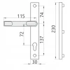 Ручка дверна IMET 72WB White K+K DIANA MG (55144)