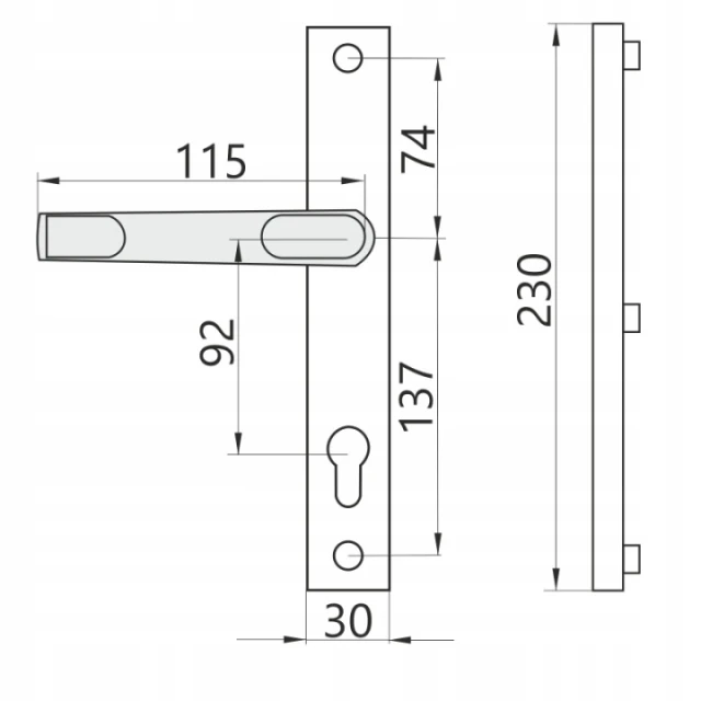 Ручка дверна U-подібна DIANA MG IMET 92WB Bronze (5906150396053)