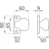 Ручка узкая прямоугольная Graphite IMET 1 шт (6234)