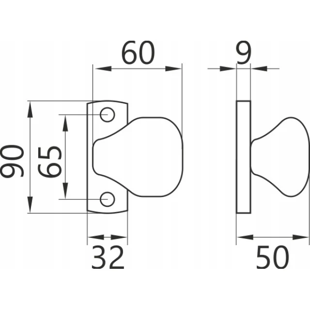 Ручка узкая прямоугольная Graphite IMET 1 шт (6234)