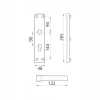 Ручка дверная GAMAR WB IMET 90 мм Graphite (5527)