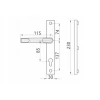 Ручка дверна IMET 85WB Black DIANA (5906150398972)