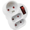 Розгалужувач PLASTROL 3 розетки з вимикачем (W-01143)