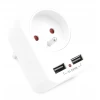 Розгалужувач PLASTROL 1 розетка з USB (W-01146)