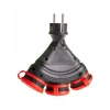Розетка потрійна з заземленням PLASTROL IP54 з кришкою вилки (W-01152)