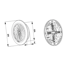Решітка вентиляційна кругла Awenta Ø100-150 мм Graphite (T88GR)