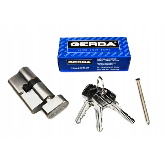 Циліндр замка з ручкою Gerda 36/28 мм нікель (0WKE1G03628.90030P)