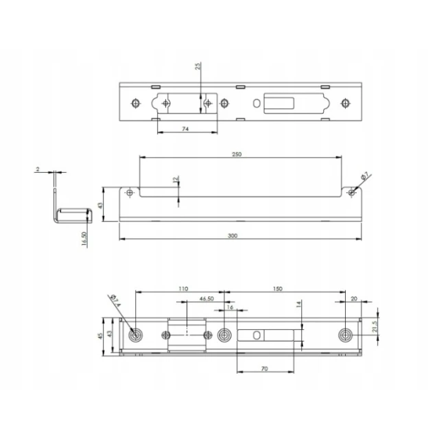 Защелка электромагнитная Elektra Plus R-5 без блокировки 12V (R5-12.10)