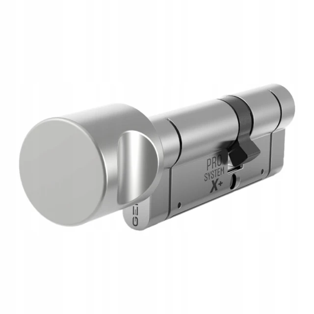 Циліндр замка з ручкою Gerda 30/30 сатина PSX+ (0WKP+G03030.9005RP)