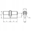 Циліндр замка Gerda 35/35 нікель матовий зубчастий PSX+ (0WKP+Z03535.90050)