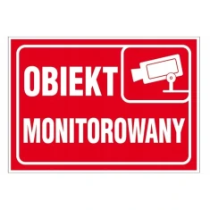 Табличка Об'єкт під відеоспостереженням RAWPOL 150x210 мм наклейка 5 шт (111/F1/F)