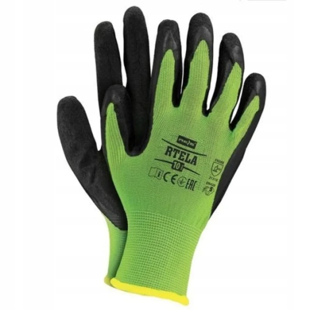 Рукавиці робочі RTELA RAWPOL 8 Green/Black (RTELA_LB8)