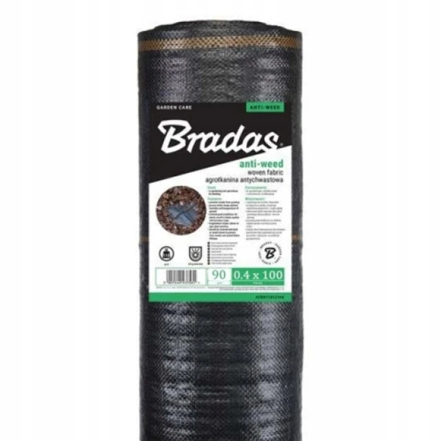 Агротканина PP чорна UV Bradas 90г/м² 100х0,4м (AT9404100)