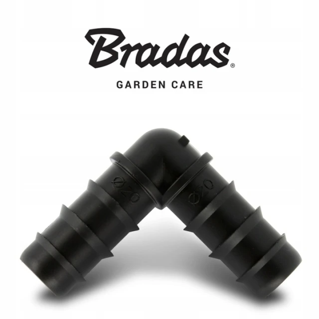 Коліно вилка на шланг Bradas 20 мм комплект 25 шт (DSWA02-20L)