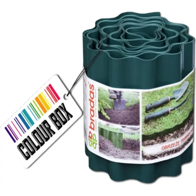 Бордюр газонный волнистый Bradas 9м x 15см Green (OBFG 0915)