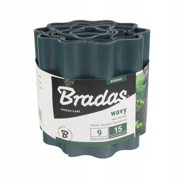 Бордюр газонний хвилястий Bradas 9м x 20см Green (OBFG 0920)