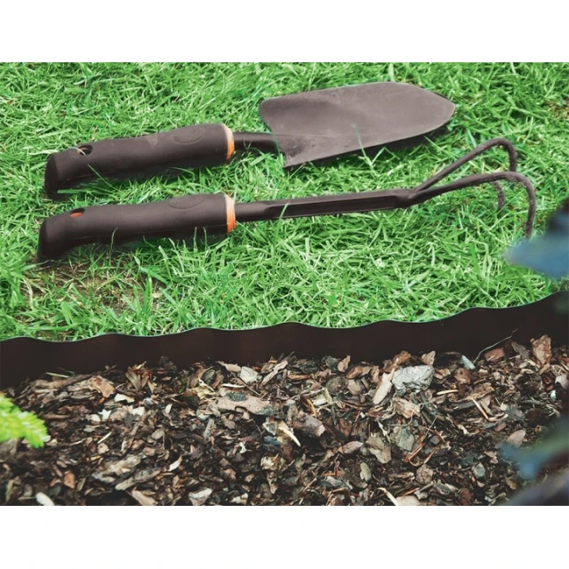 Бордюр газонний хвилястий Bradas 9м x 10см Brown (OBFB 0910)