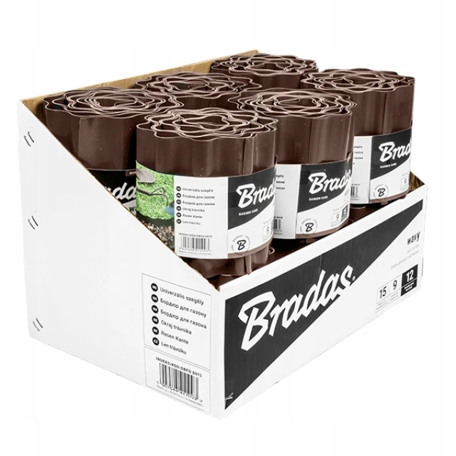 Бордюр газонний хвилястий Bradas 9м x 10см Brown (OBFB 0910)
