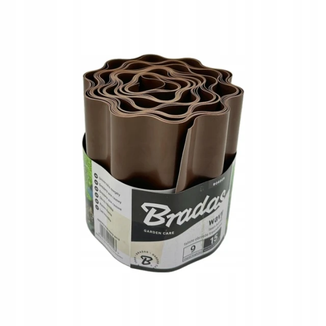 Бордюр газонний хвилястий Bradas 9м x 15см Brown (OBFB 0915)
