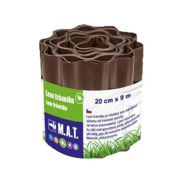 Бордюр газонний хвилястий Bradas 9м x 20см Brown (OBFB 0920)