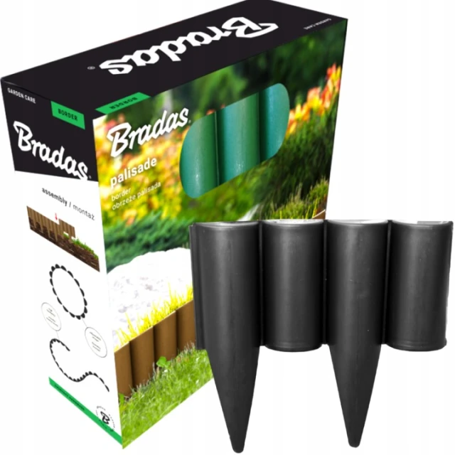 Бордюр-паркан PALGARDEN Bradas 2,5 м Black (OBP1202-002BK)