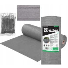 Сітка затінювально-захисна Bradas 90% 1,5x50м 135г сіра (AS-CO13515050GY)