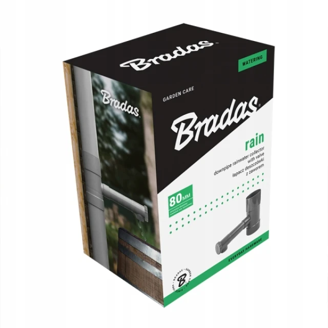 Збірник води дощової з клапаном Bradas 100 мм Graphite (IBCLZ1-100-DGY)