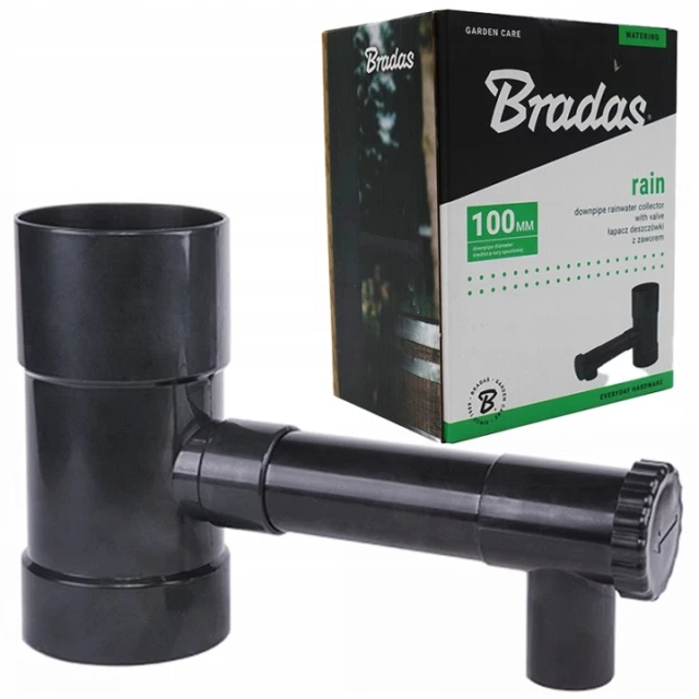Збірник води дощової з клапаном Bradas 100 мм Graphite (IBCLZ1-100-DGY)