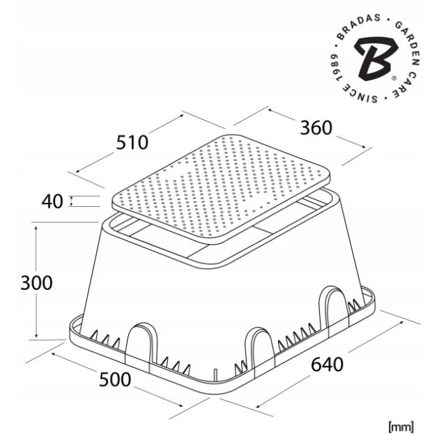 Скринька для інструментів Bradas 50x64 см JUMBO (DSSZ-P6450G)