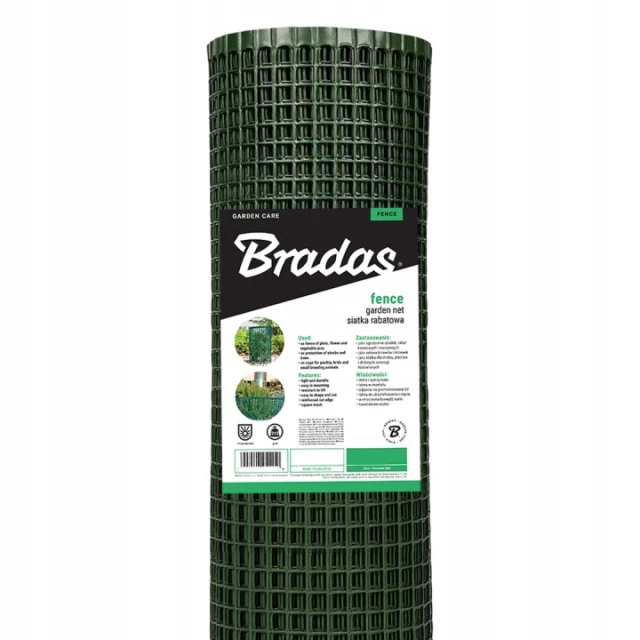 Сітка для грядок Bradas 1,2x25м 210г 17x17мм Green (AS-RB171712025GR)