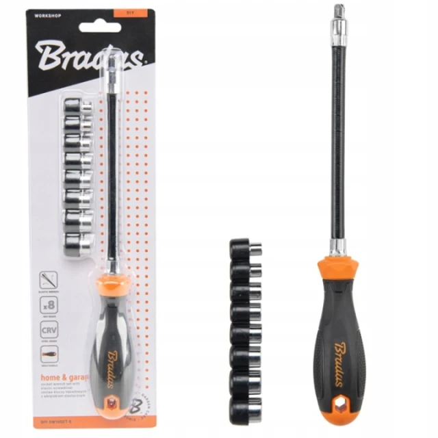 Ключ насадной с эластичной рукояткой Bradas 5–12 мм набор (DIY-SW10SET-E)