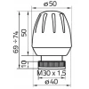 Головка терmoстатична DIAMOND M30x1,5 (ART.403)