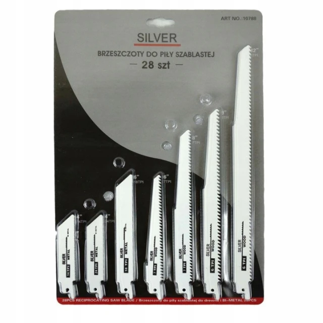 Полотно для пили шаблястої, комплект SILVER 28 шт (S10788)