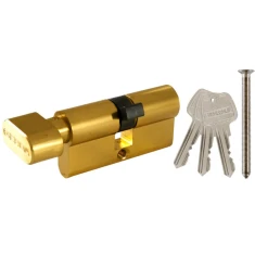 Циліндр замка з ручкою Gerda E1 62 30/30 Brass (6496)