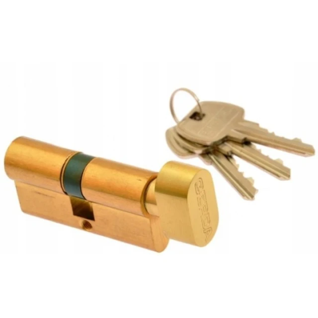 Циліндр замка з ручкою Gerda 30/35 E1 67 Brass (0WKE1G03035.98030P)
