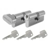 Цилиндр замка с ручкой Gerda 30/50 никель комплект 10 шт (0WKE1G03050.90030P)