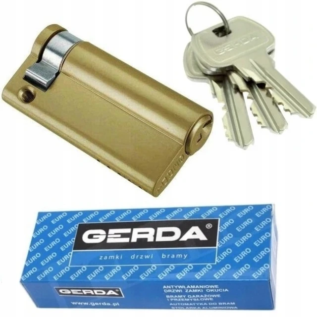 Циліндр замка Gerda 35/10 напівциліндр латунь (0WKE1S03510.98030P)