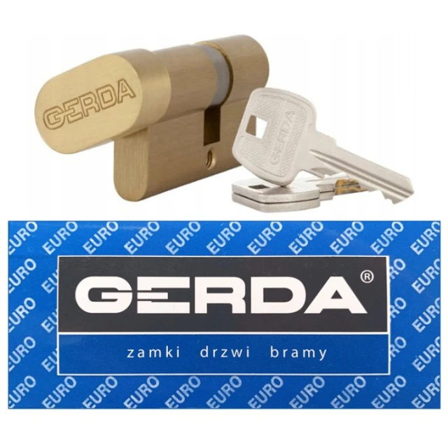 Циліндр замка з ручкою Gerda 35/35 латунь (0WKE1G03535.98030P)