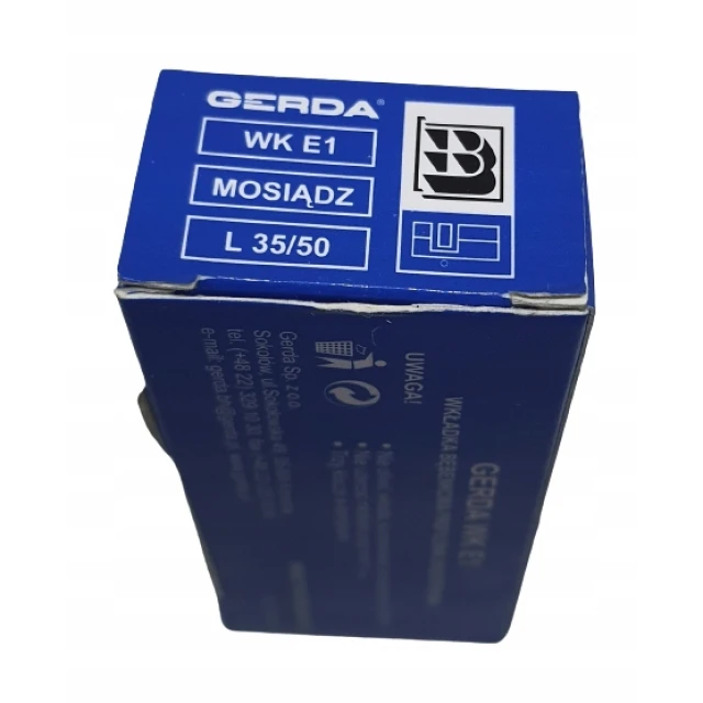 Циліндр замка Gerda 35/50 латунь E1 87 (0WKE1S03550.98030P)