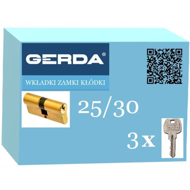 Циліндр замка Gerda 40/45 латунь E1 87 (0WKE1S04045.98030P)