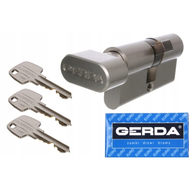 Цилиндр замка с ручкой Gerda 55/35 никель (0WKE1G05535.90030P)