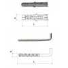 Дюбель Wkret-Met KLIMAS 8x50 з прямим гаком PX-8, 100 шт (PX8)