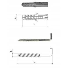 Гак Wkret-Met KLIMAS 6x55 прямий (100 шт) (PX-10)