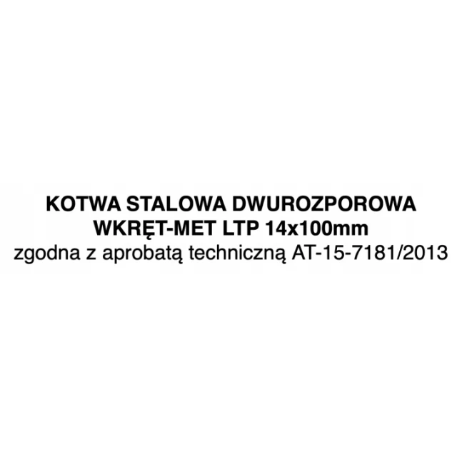 Дюбель розпірний сталевий Wkret-Met KLIMAS 10x100 М14 25 шт (ŁTP14100)