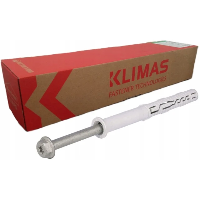 Дюбель рамный преобразующий Wkret-Met KLIMAS 12x160 NYLON с ключом 25 шт (KPR-12160)