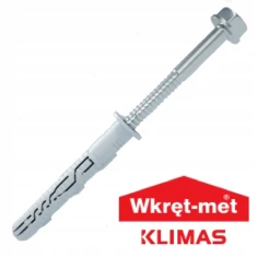 Дюбель розпірний Wkret-Met KLIMAS 10x160 мм нейлон з гвинтом 25 шт (KPR-10160)