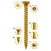 Шуруп Wkret-Met KLIMAS 4,0x25 оцинкований Yellow 1000 шт (KMH425)