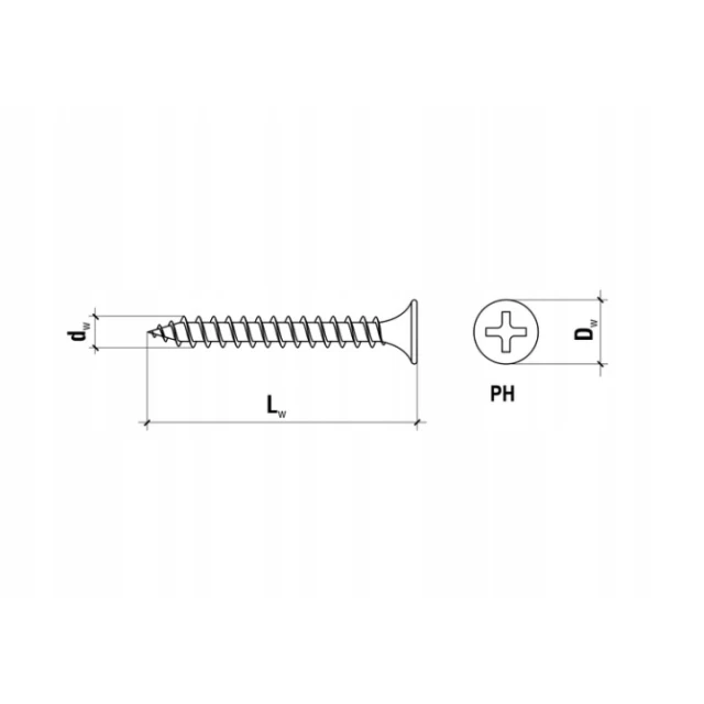 Шуруп Wkret-Met KLIMAS 3,5x55 для дерева 100 шт (KMGD3555)